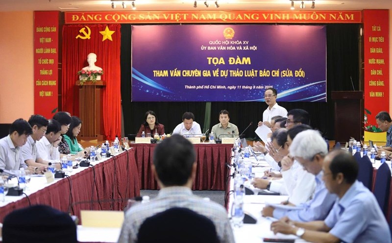 Overview of the seminar on the draft Press Law (amended). Photo: Ho Van