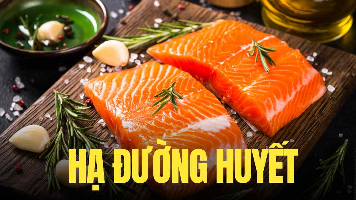 Whole grain bread, salmon, green vegetables, and three foods that help you lower blood sugar. Graphics: Tra My