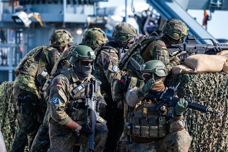 El ejercito aleman en un ejercicio militar el 4 de septiembre de 2025. Foto: AFP