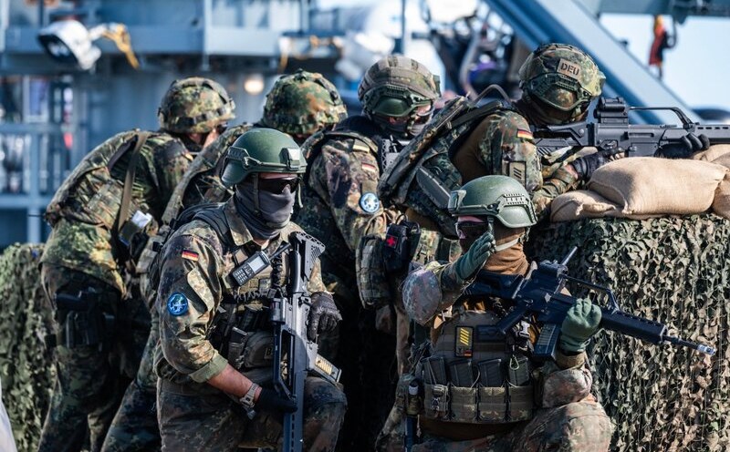 German army during a military exercise on September 4, 2025. Photo: AFP