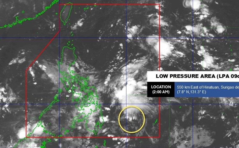 The center of low pressure 09c at 2:00 a.m. on September 12, 2025. Photo: PAGASA