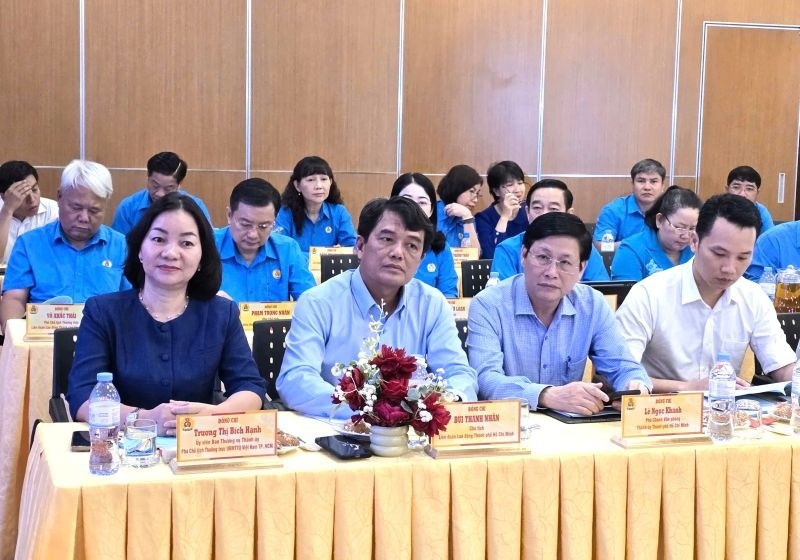 Dai dien Thanh uy, Uy ban MTTQ Viet Nam TPHCM tham du buoi lam viec. Anh: Nam Duong