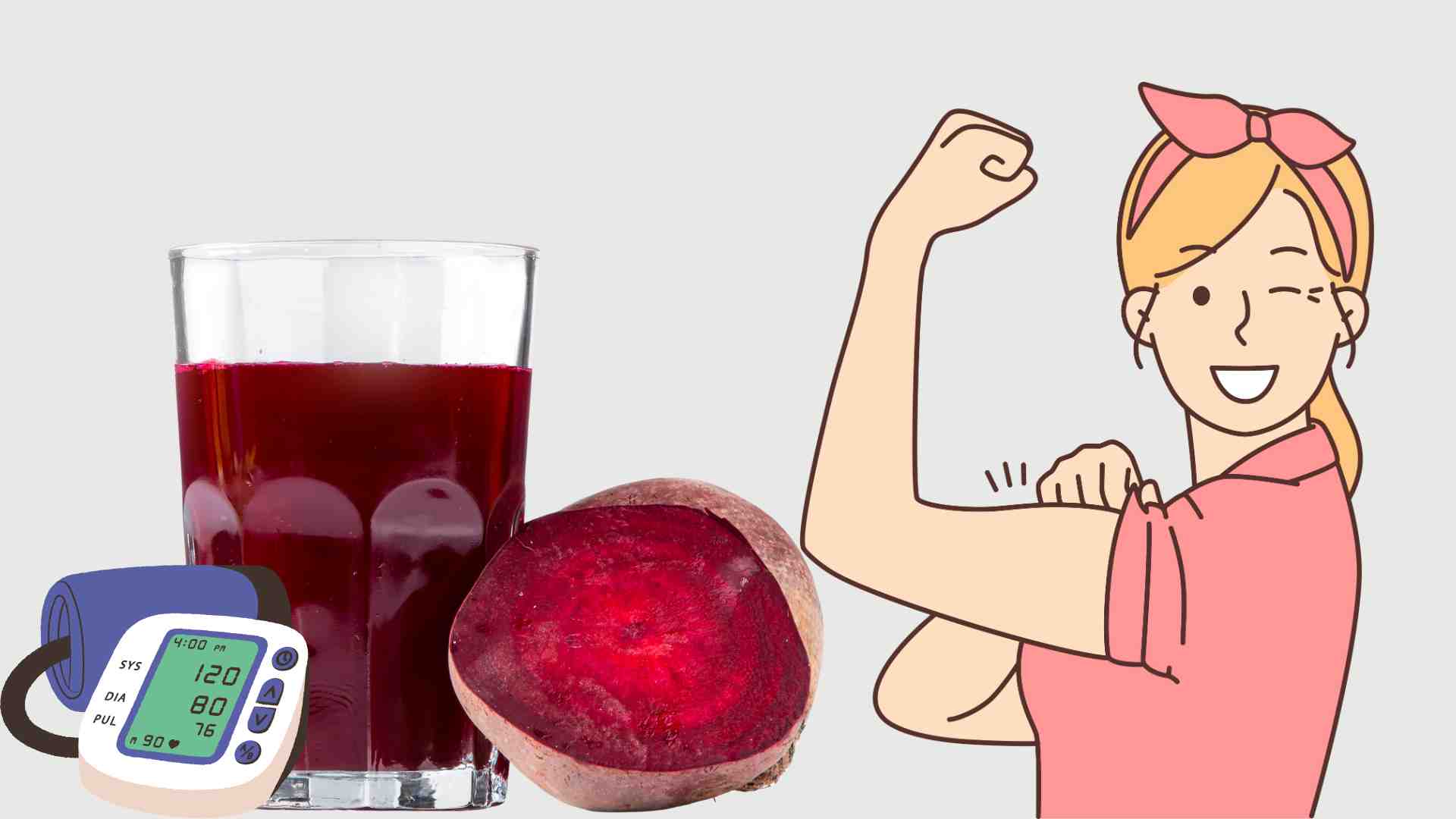 Beetroot juice is good for muscles and blood pressure. Graphics: Ha May