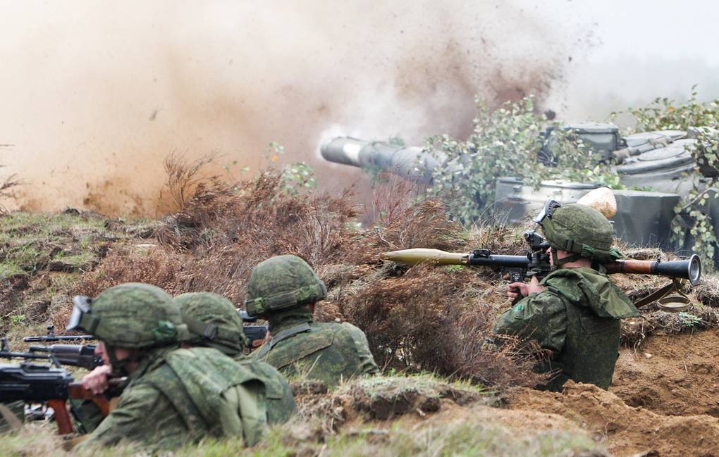 Binh si trong cuoc tap tran chung Zapad 2021. Anh: TASS
