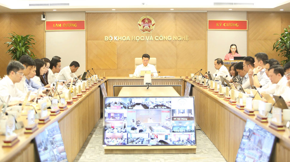 Bo Khoa hoc va Cong nghe to chuc Hoi nghi truc tuyen giao ban quan ly nha nuoc Quy III/2025 voi So Khoa hoc va Cong nghe cac tinh, thanh pho vao ngay 12.9. Anh: Hao Thien