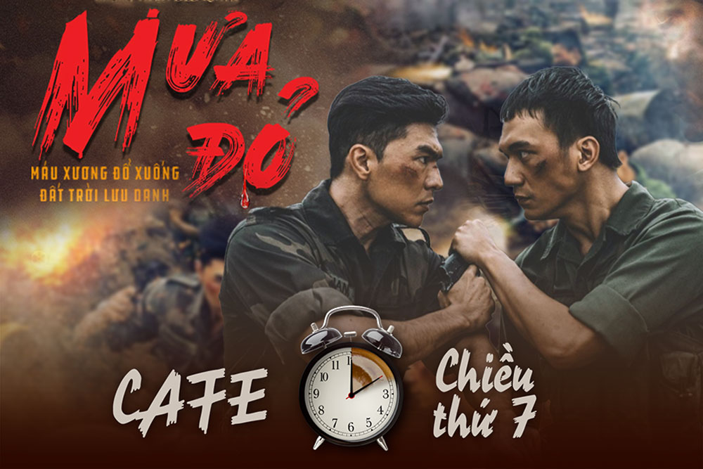 Actors Steven Nguyen and Do Nhat Hoang in the movie Red Rain - Saturday Afternoon Coffee.