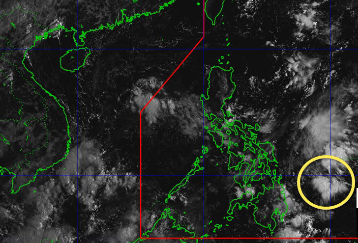 Posicion de la nueva baja presion formada cerca del Mar de China Meridional en la mañana del 12 de septiembre Foto: Pagasa
