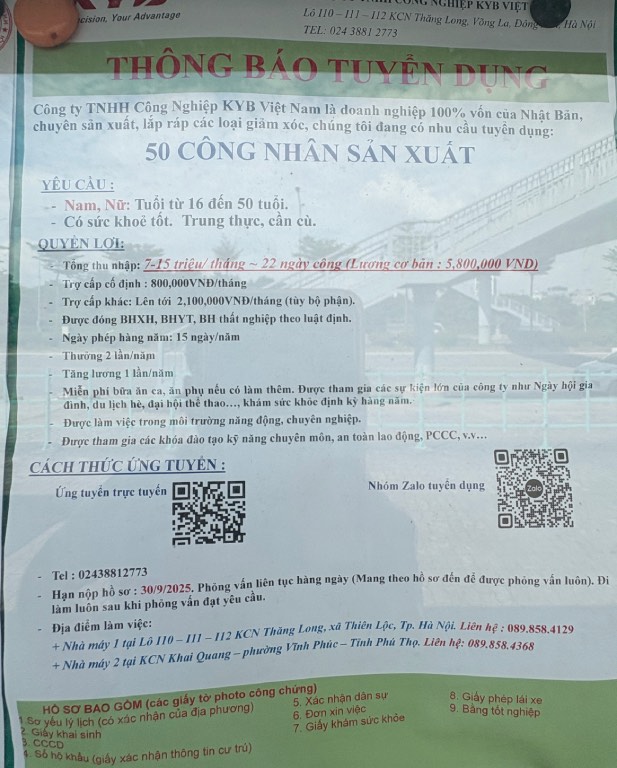 To tuyen dung cua mot cong ty voi muc thu nhap la 