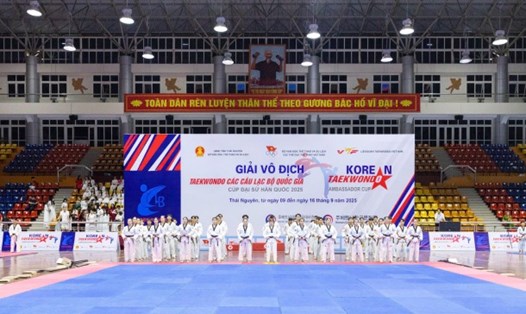 Khai mạc giải taekwondo câu lạc bộ quốc gia 2025. Ảnh: Liên đoàn taekwondo Việt Nam