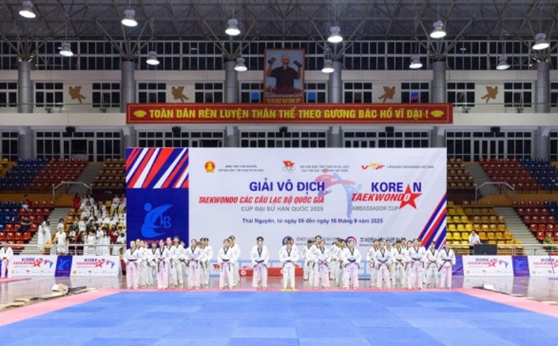 Opening of the 2025 National Taekwondo Club Championship. Photo: Vietnam Taekwondo Federation