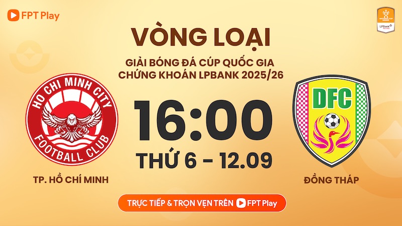 Ho Chi Minh-Ville contre Dong Thap lors des eliminatoires de la Coupe nationale des valeurs mobilieres LPBank 2025-2026. Photo : FPT Play