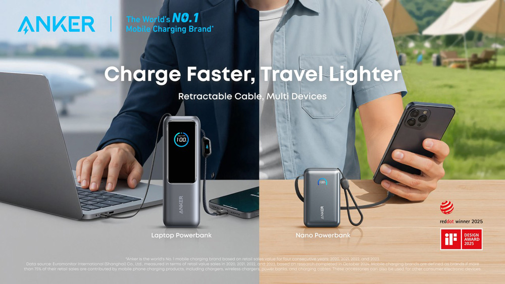 Anker has just launched the nano series and backup batteries for laptops. Photo: Provided by the enterprise