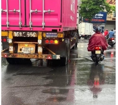 Hiện trường vụ tai nạn trên đường Nguyễn Lương Bằng. Ảnh: Ban An toàn giao thông TP Hải Phòng