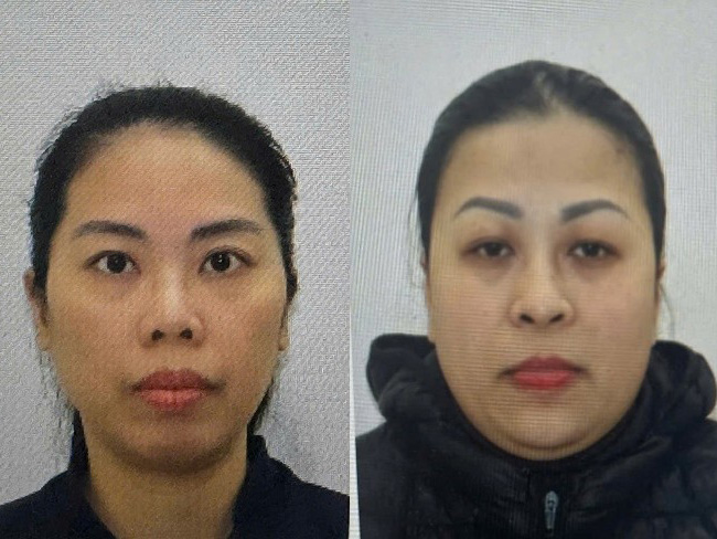 Subjects Doan Nam Phuong (left) and Vu Phuong Thanh (right) are related to the case of Organizing gambling and gambling that occurred on August 6, 2025. Photo: Hanoi Police