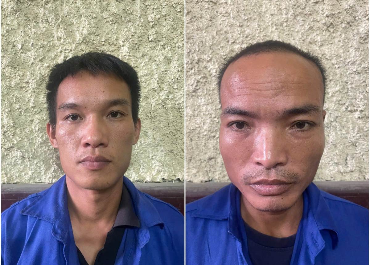 Hai đối tượng trong vụ án. Ảnh: Công an TP Hải Phòng