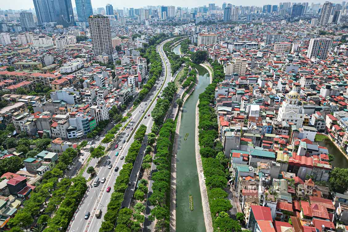 To Lich River seen from above. Photo: Thien Nhan