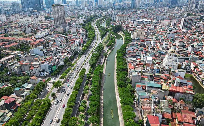 To Lich River seen from above. Photo: Thien Nhan