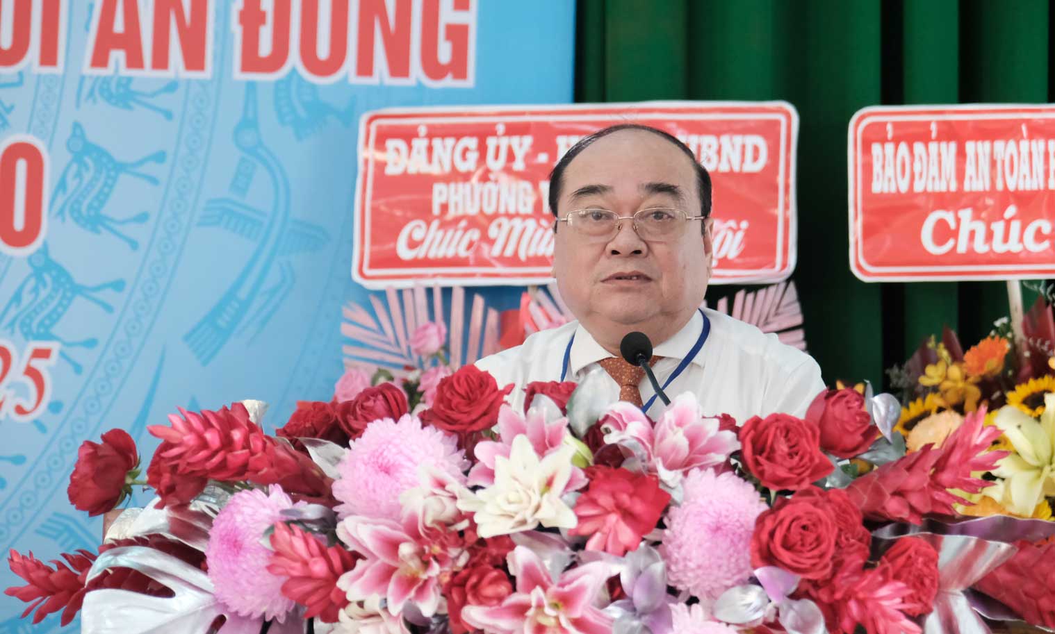 Ong Tran Van Chinh - Uy vien Ban Thuong vu Thanh uy, Pho Chu tich Thuong truc Uy ban MTTQ Viet Nam TP Can Tho - phat bieu. Anh: My Ly