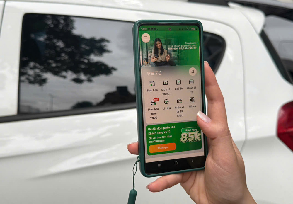 VETC pide a la gente que complete urgentemente la conversion a la cuenta de transporte que ha sido identificada y vinculada al medio de pago. Foto: DN proporcionada