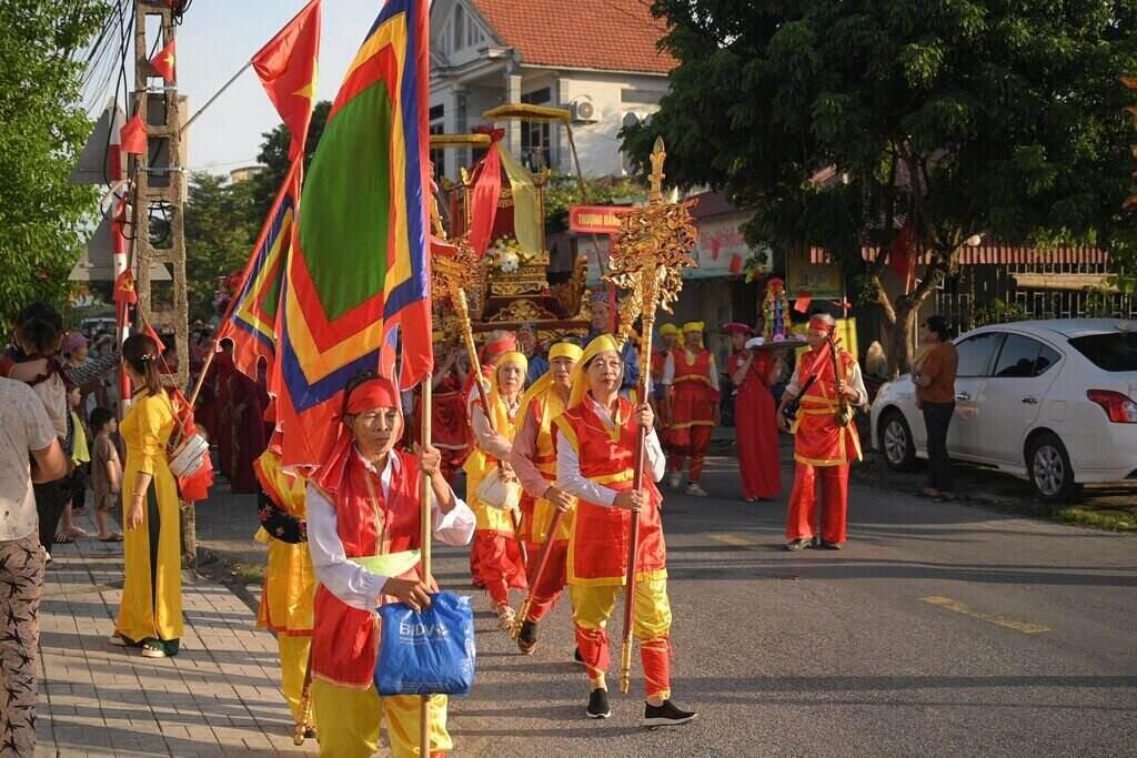 Nghi thuc ruoc kieu tai Le khai hoi Den Duoi nam 2025 o xa Yet Kieu, TP Hai Phong. Anh: Xa Yet Kieu