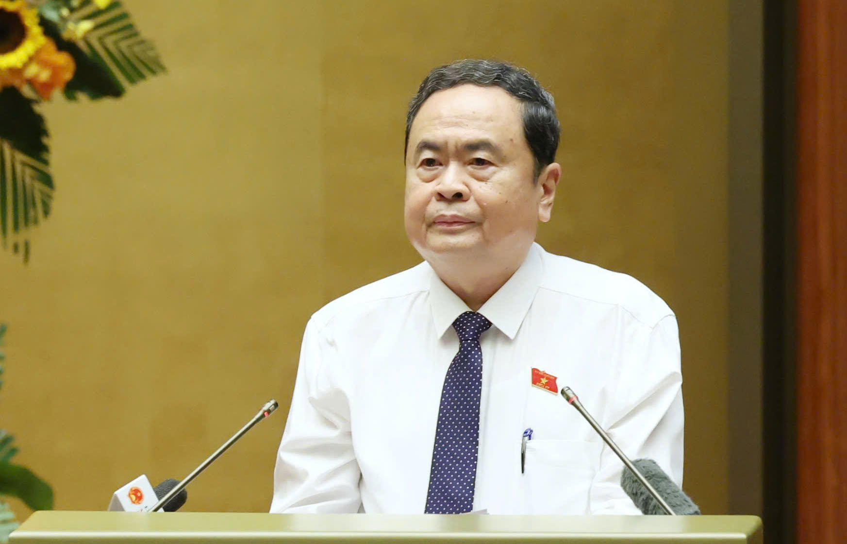 Le membre du Bureau politique et president de l'Assemblee nationale Tran Thanh Man. Photo : Hai Nguyen.