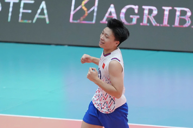 배구 주 공격수 Dang Thi Hong. 사진: VFV