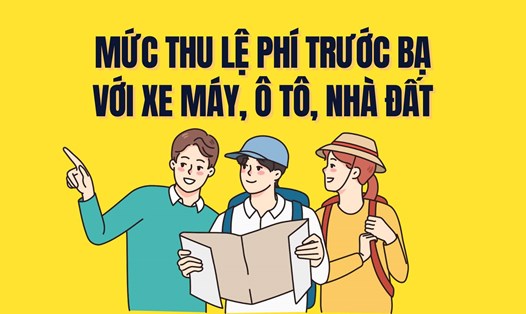 Quy định mới nhất về mức thu lệ phí trước bạ với xe máy, ô tô, nhà đất. Đồ họa: Trà My