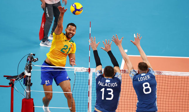 The Brazilian men's volleyball team will play their opening match at the World Championship. Photo: FIVB