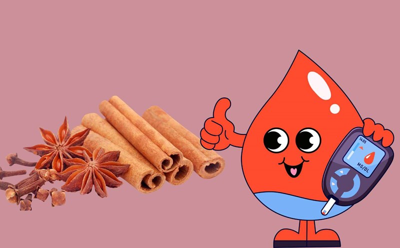 Cinnamon helps stabilize blood sugar. Graphic photo: Huong Giang
