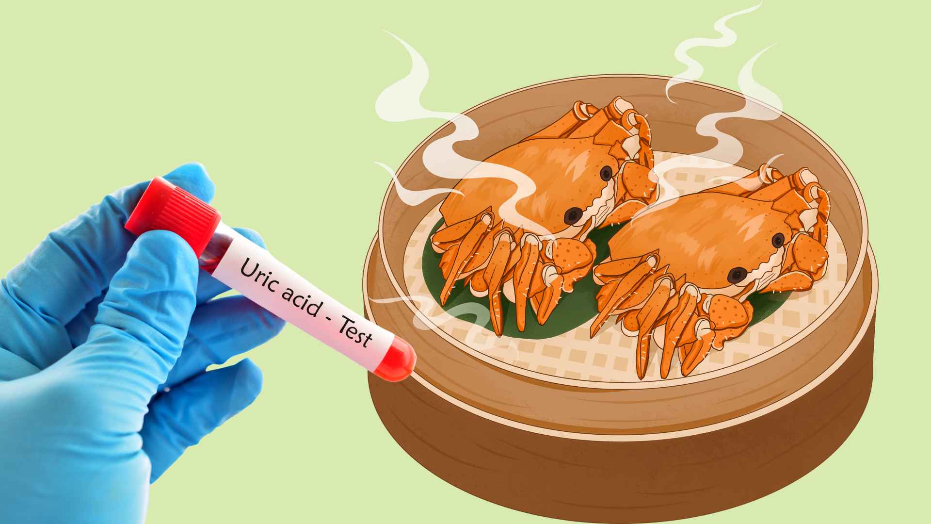 You can enjoy crab without worrying about uric acid spikes. Graphic photo: Huong Giang