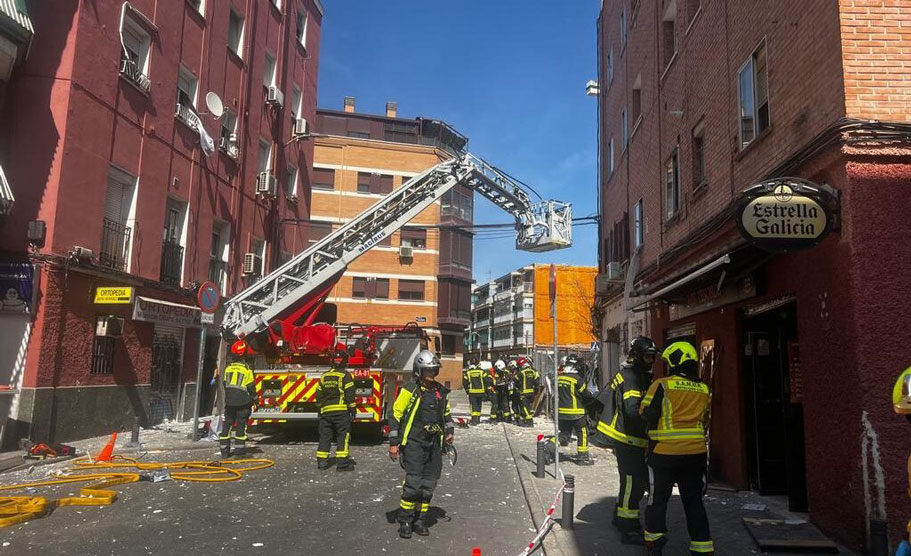 Escena de la explosion de un bar en Madrid (España) el 13 de septiembre Foto: SUMMA 112