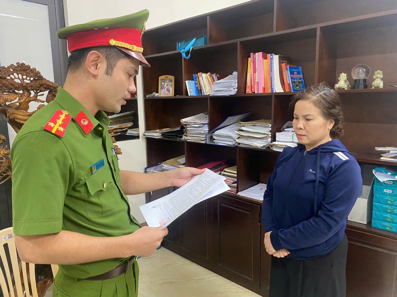 Khởi tố đối với Lê Thị Thanh Thủy về tội trốn thuế. Ảnh: Công an Thanh Hóa