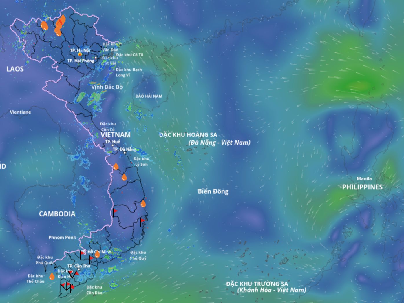 A low pressure area is forecast to appear in the northeastern sea of the East Sea. Source: Vietnam Disaster Monitoring System