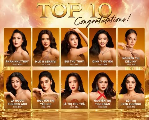 Top 10 Miss Grand Vietnam 2025. Anh: Sen Vang