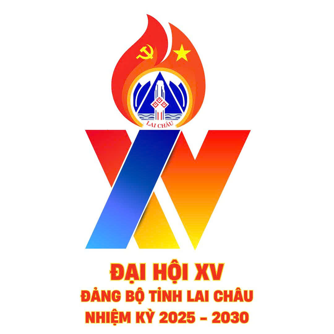 Logo Dai hoi dai bieu Dang bo tinh Lai Chau lan thu XV.
