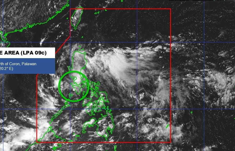Posicion del centro de la baja presion 09c a las 15:00 horas del 14 de septiembre de 2025. Foto: PAGASA