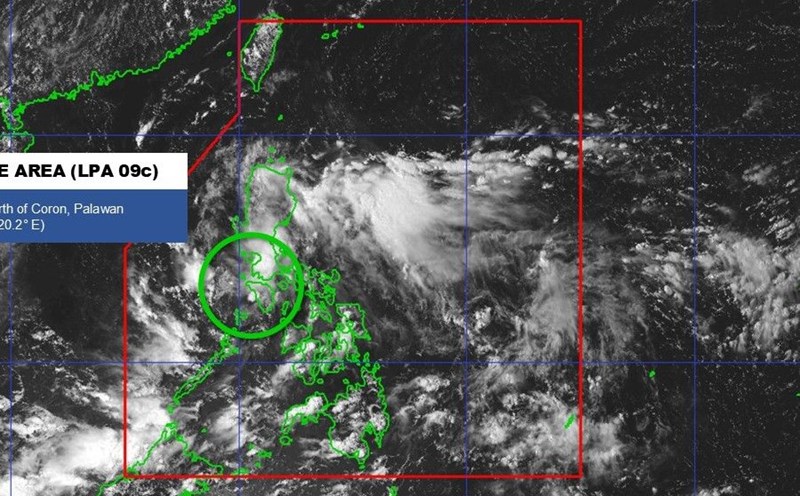 The center of low pressure 09c at 3:00 p.m. on September 14, 2025. Photo: PAGASA
