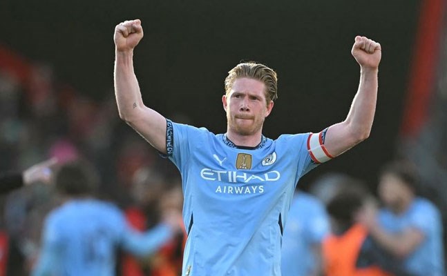 Cac tan binh cua Man City chua the khoa lap khoang trong ma De Bruyne de lai. Anh: AFP