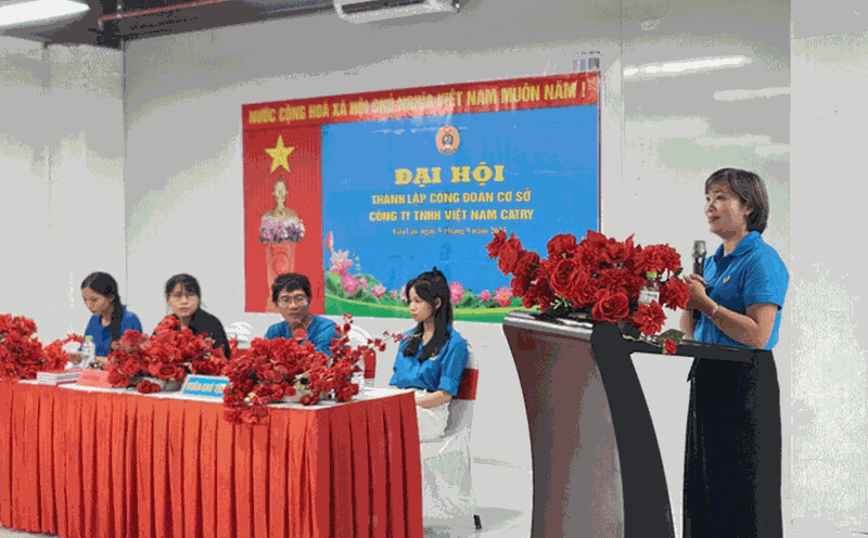 Establishment of the Vietnam Catry Company Limited Trade Union. Photo: Thanh Tuan