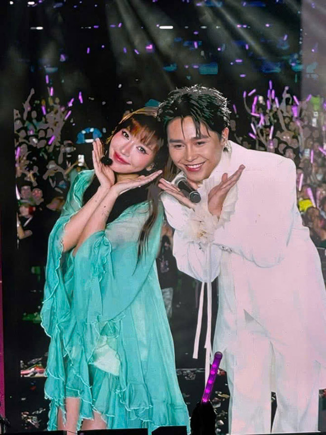 Bich Phuong va Tang Duy Tan trong concert “Em xinh say hi“. Anh: VieON