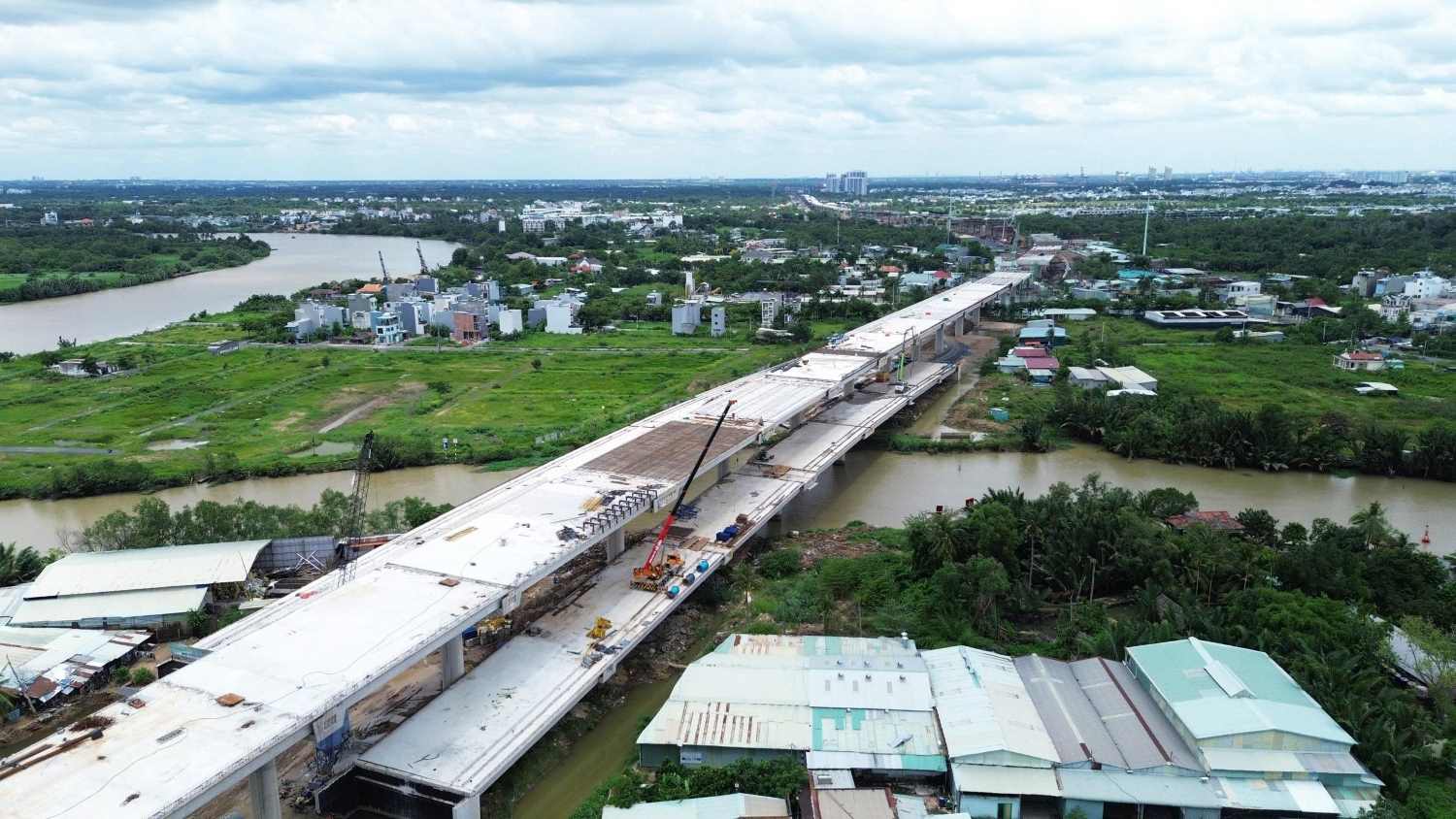 Duong Vanh dai 3 tren cao doan qua TP Thu Duc truoc day. Anh: Anh Tu