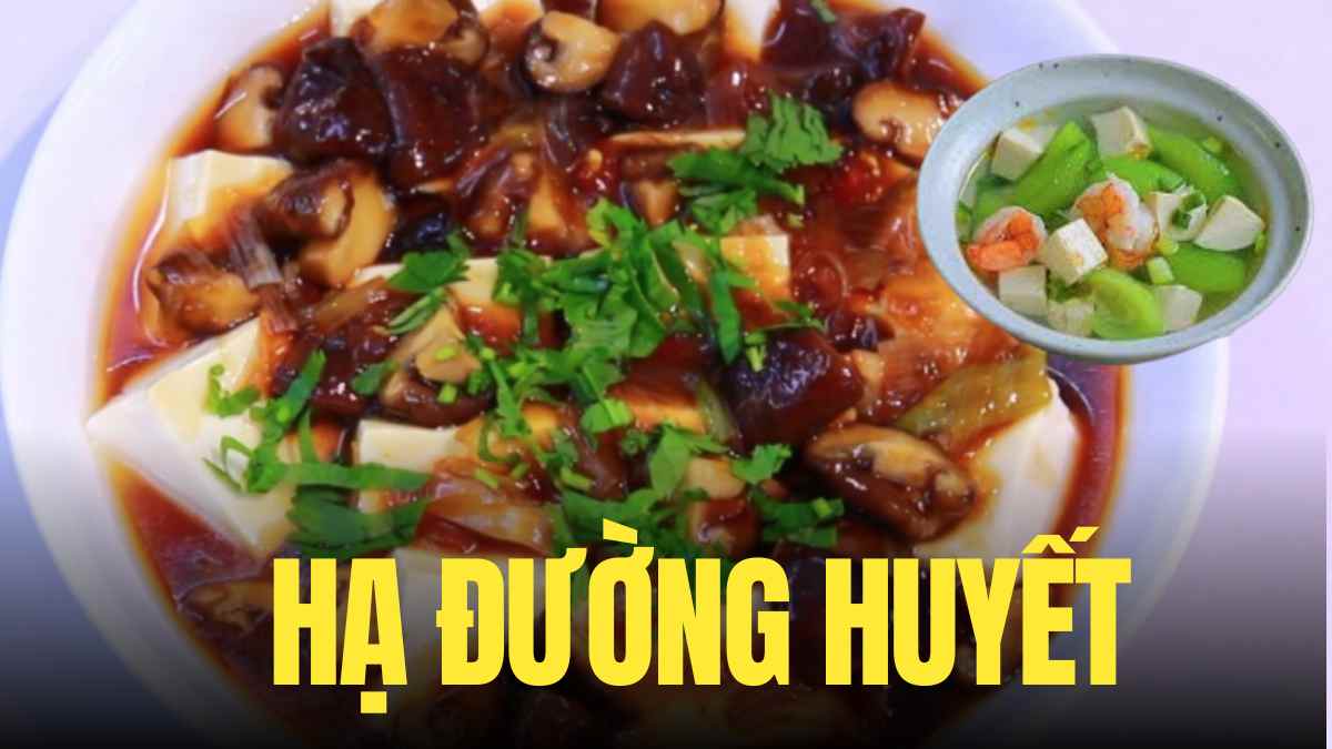 Monk fruit tofu combined with shrimp squash soup helps stabilize natural hypoglycemia. Graphics: Tra My