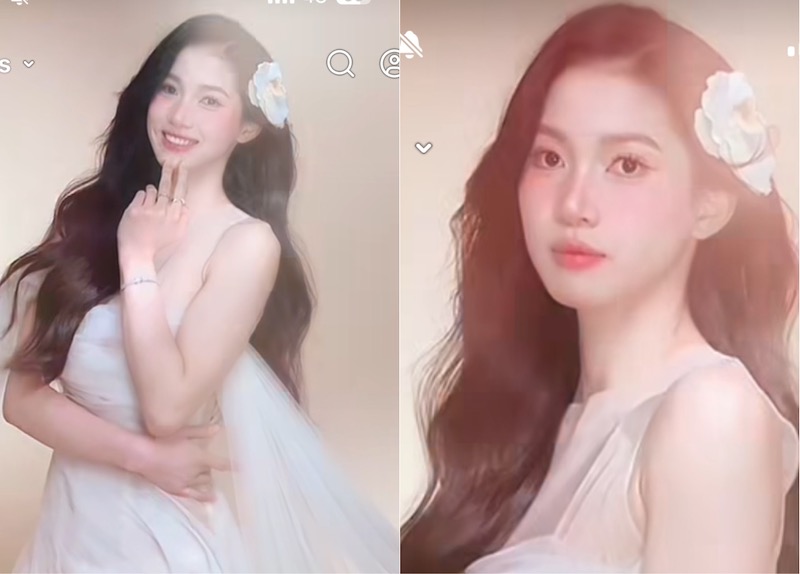 Nhan sac cua Nguyen Thi Phuong. Anh: Cat tu video