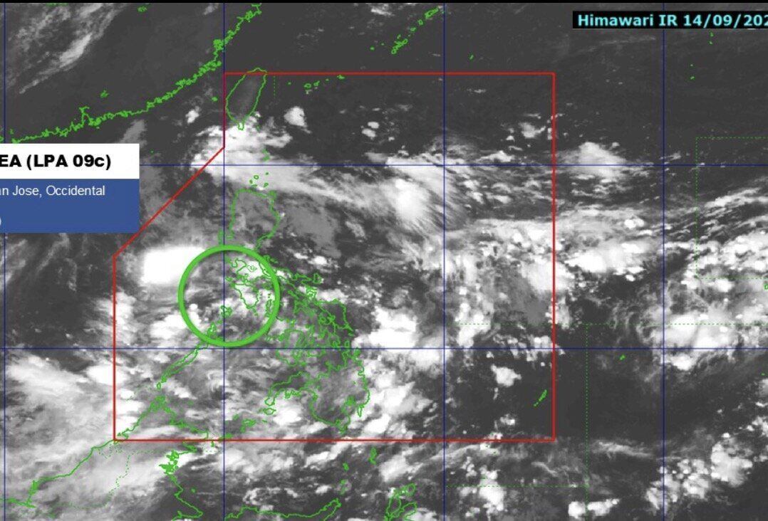 Se pronostica que la baja presion 09c se acercara mas al Mar de China Meridional el 16 de septiembre Foto: PAGASA