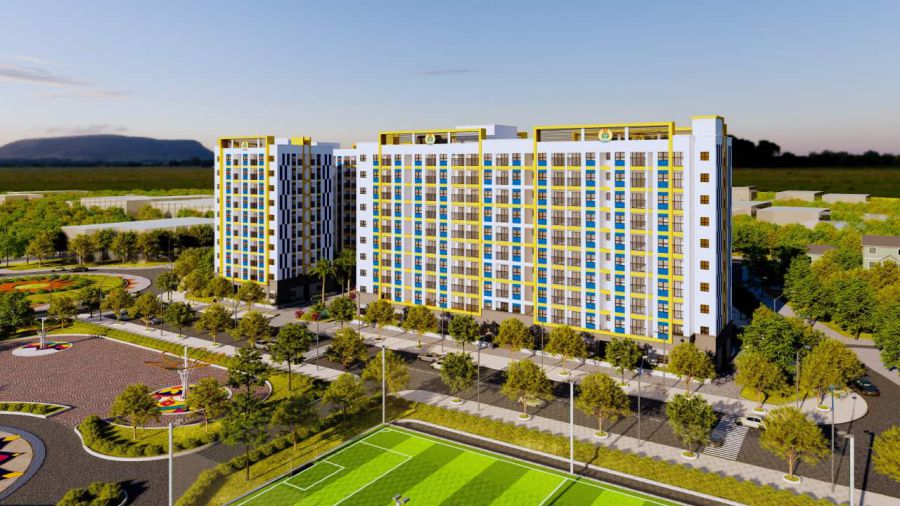 Perspective of the Trade Union social housing project in the old Bac Giang province (now Bac Ninh province). Photo: Phan Hieu