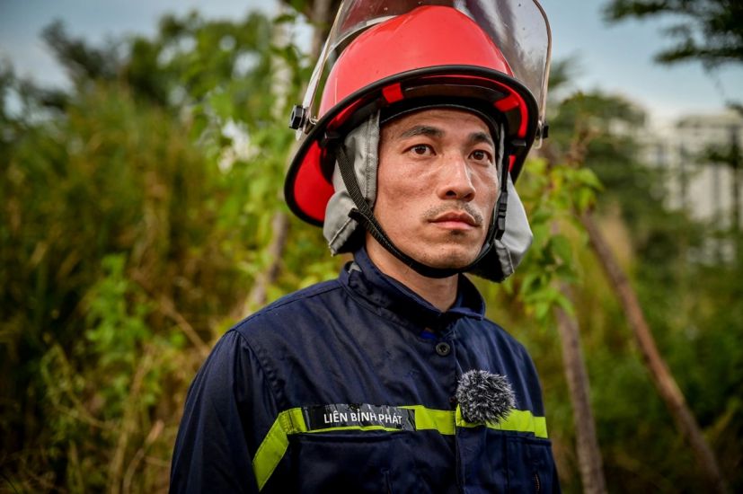 Lien Binh Phatが「勇敢な戦士」で負傷。写真:プロデューサー提供