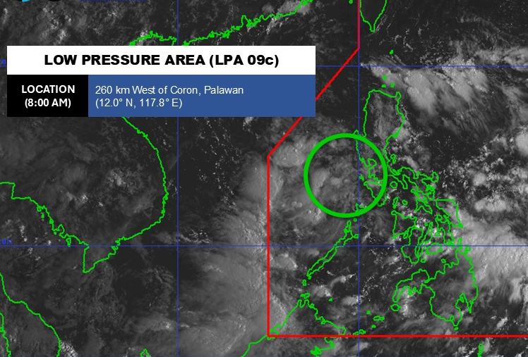Cap nhat vi tri cua ap thap tren Bien Dong. Anh: PAGASA