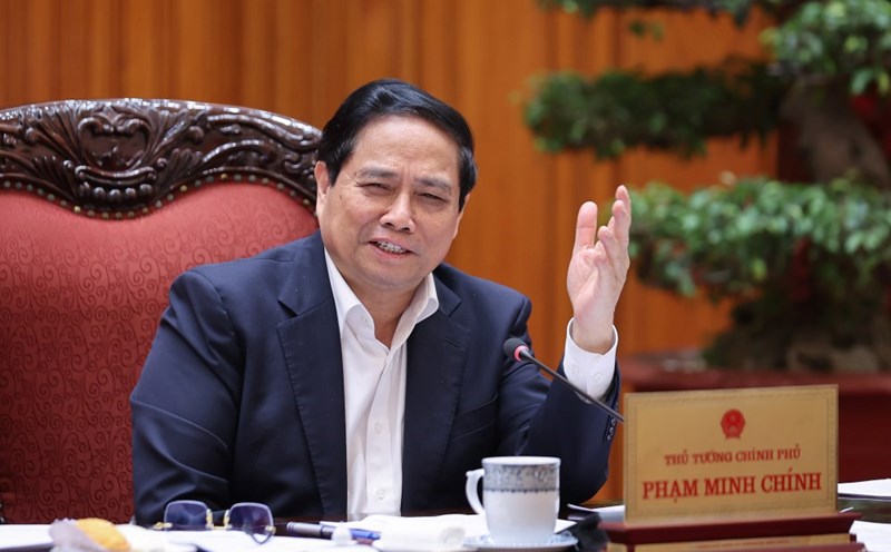 Politburo member and Prime Minister Pham Minh Chinh gave his opinion on the policy of building a number of international-level sports complexes and centers. Photo: Nhat Bac