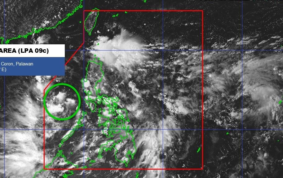 Posicion del centro de baja presion 09c a las 15:00 horas del 15 de septiembre Foto: PAGASA