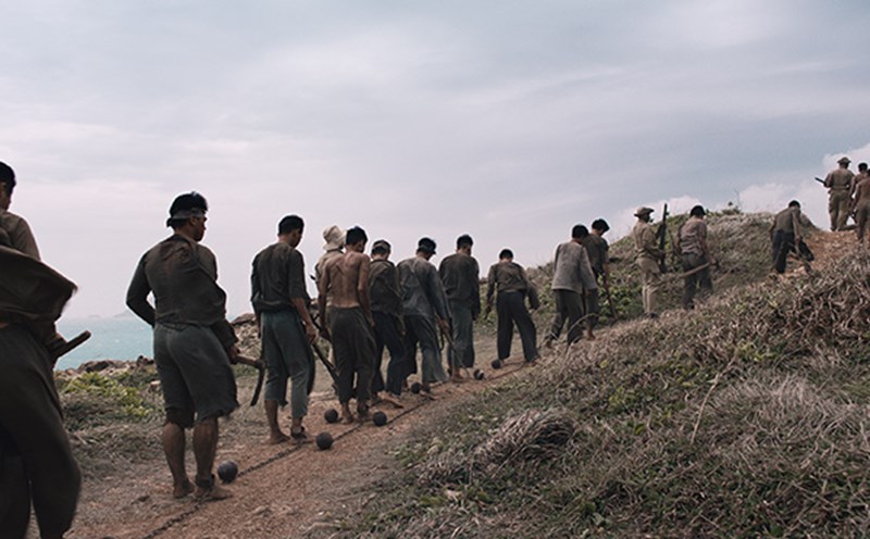 Scene of the prisoners in the film. Photo: Provided by the film crew